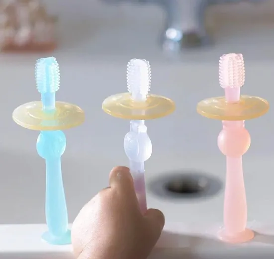 Full Silicone Soft Bristles Baby Massage Tooth Brush