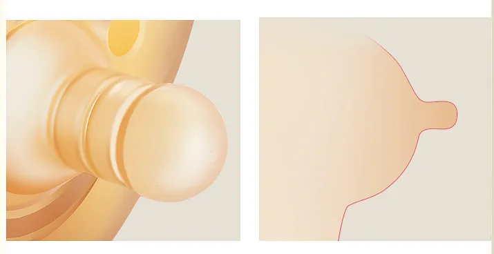 Silicone Baby Pacifier Simulation Breast Soft Nipple(Image2)