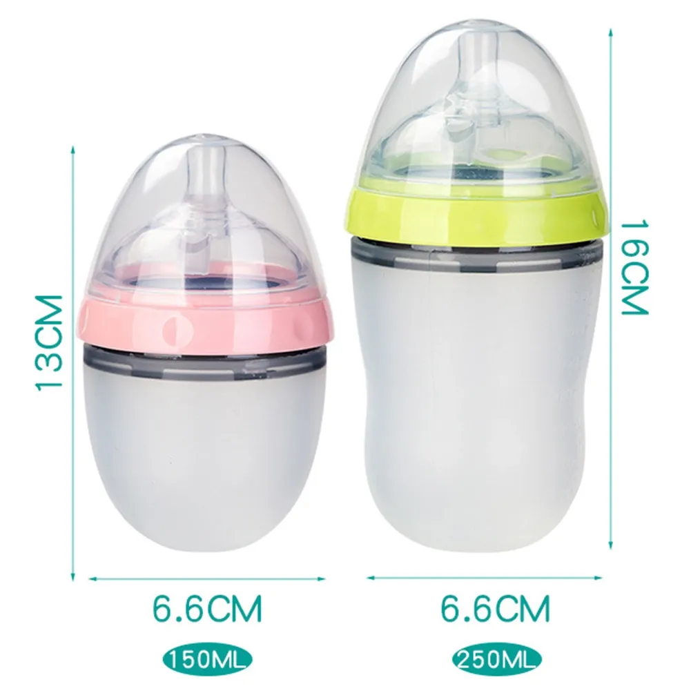 Food Grade Handle Free Newborn Silicone Feeding Bottle(Image1)