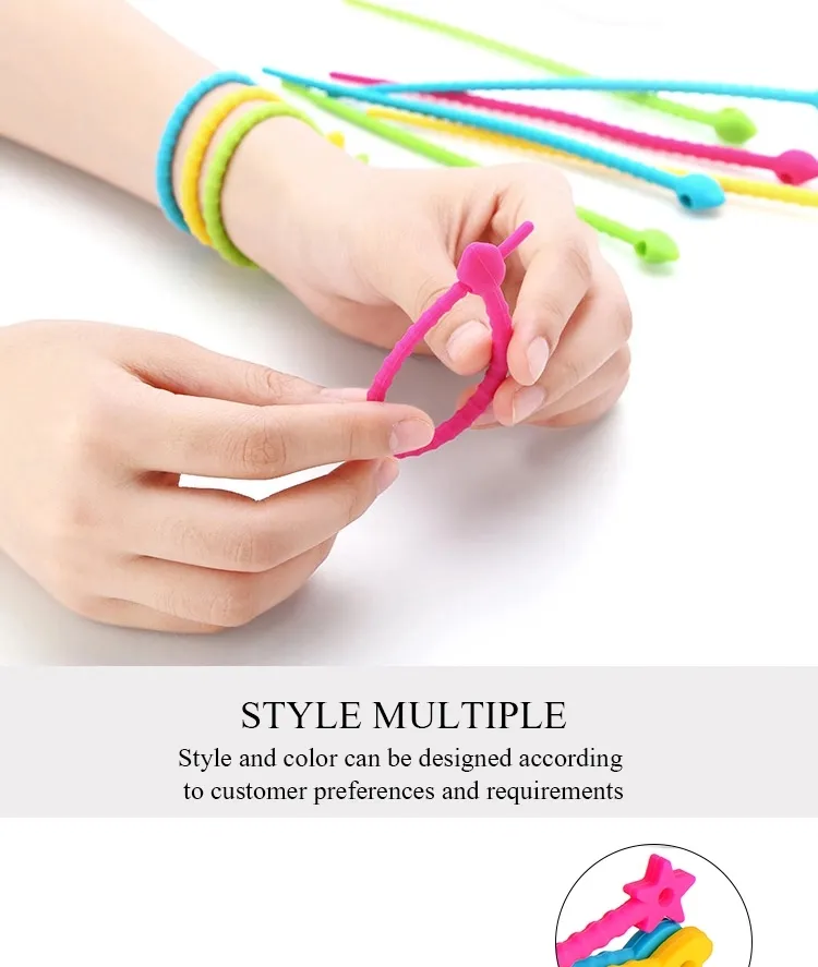 Custom Reusable Silicone Cable Ties - Effortless Organization for Your Cords and More(Image3)