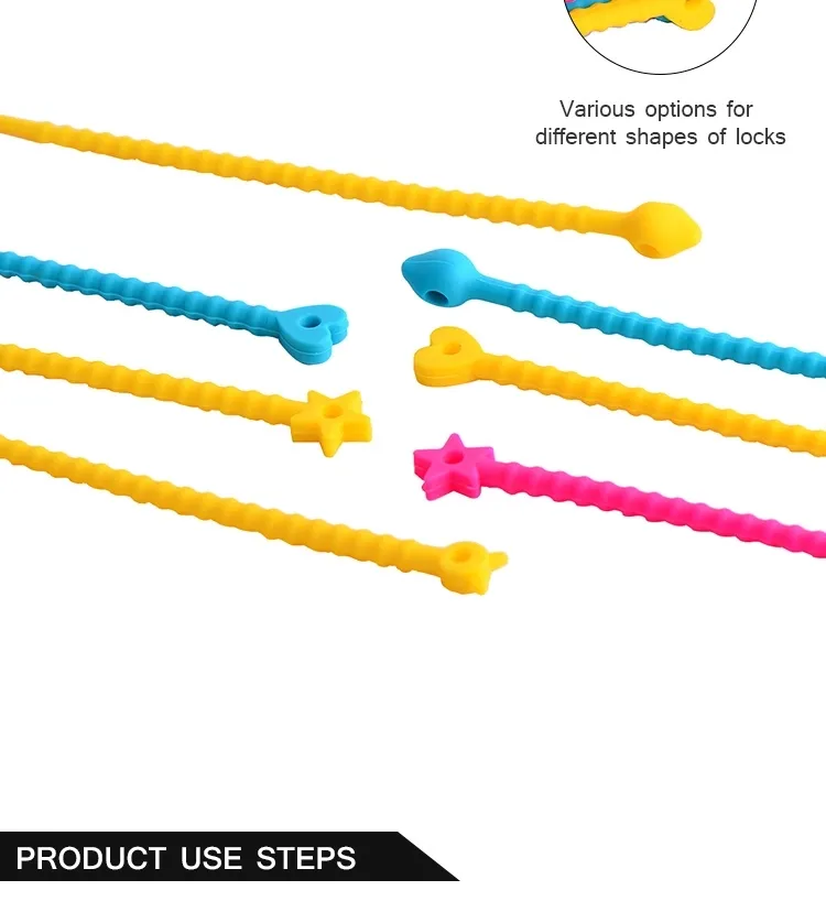 Custom Reusable Silicone Cable Ties - Effortless Organization for Your Cords and More(Image4)