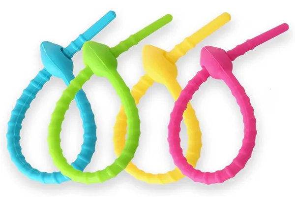 Custom Reusable Silicone Cable Ties - Effortless Organization for Your Cords and More(Image6)